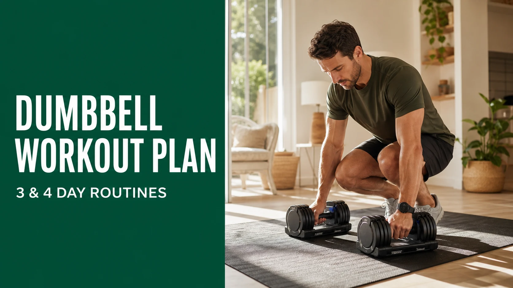 Dumbbell Workout Plan: Complete 3-Day and 4-Day Routines at Home