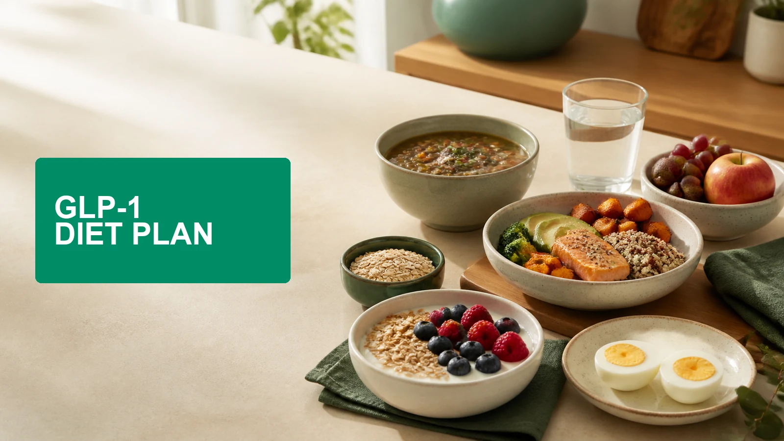 GLP-1 Diet Plan: 7-Day Meal Plan, Food List & Grocery List
