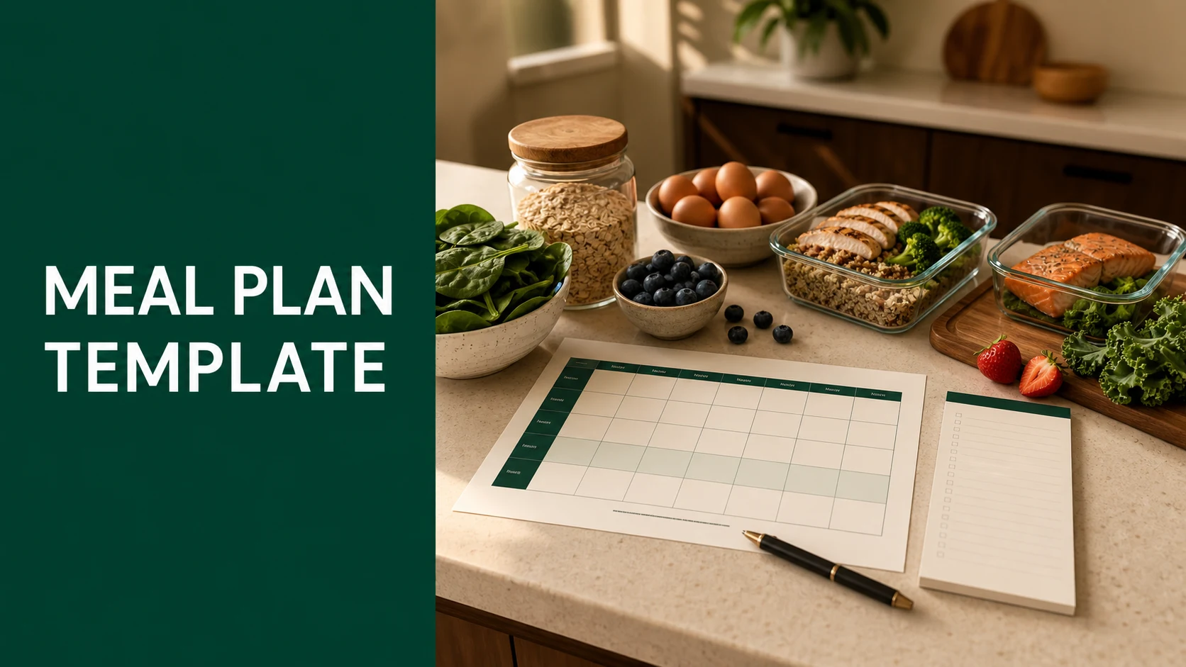 Free Meal Plan Template: Weekly Planner + Grocery List